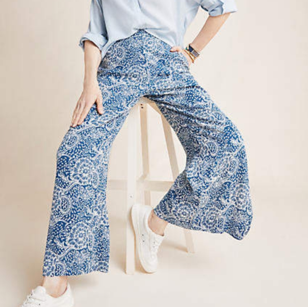 Anthropologie Maeve Anika Knit Wide-Leg Pants XS